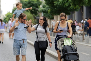 Family walking